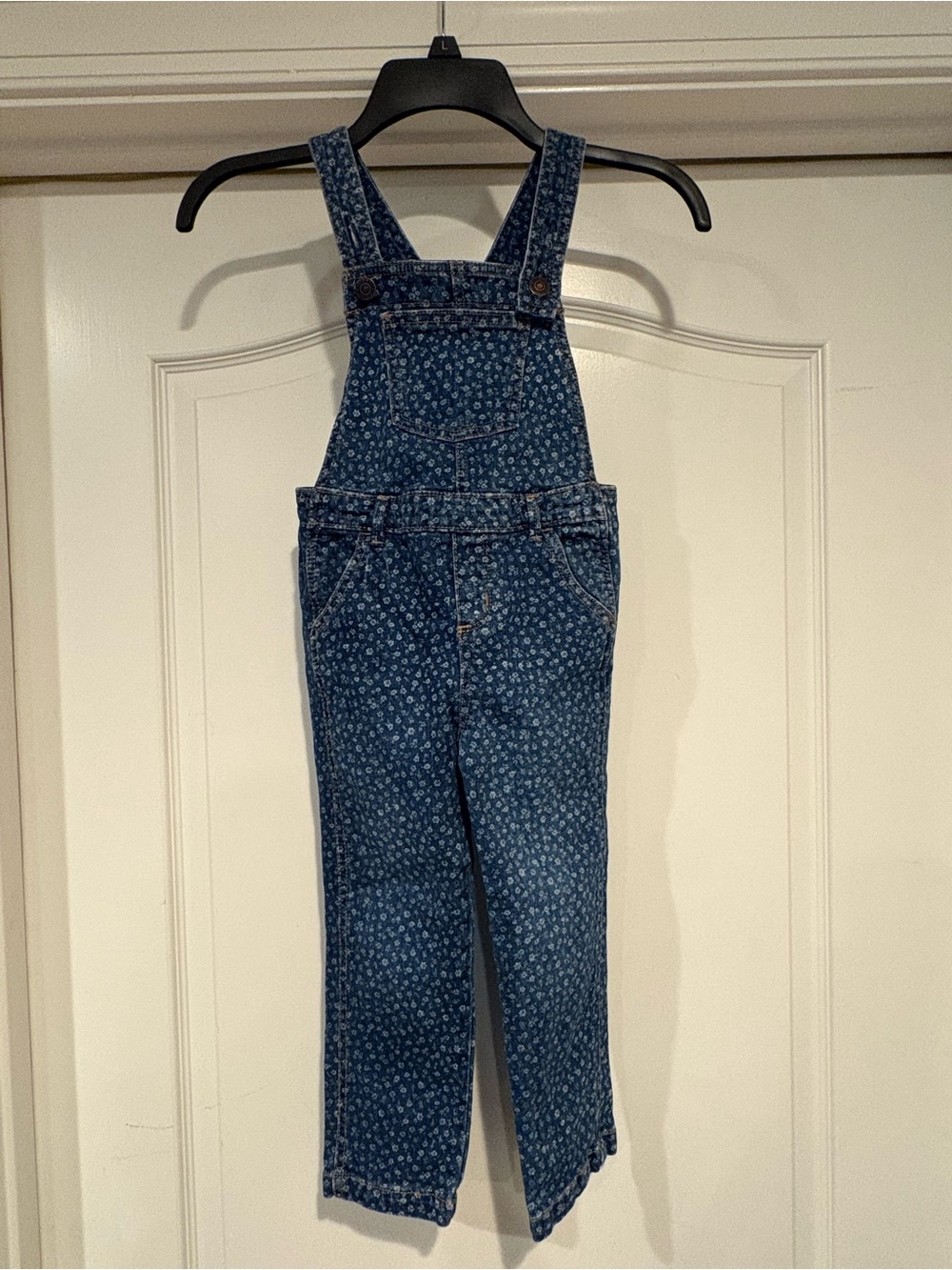 Old Navy Blue Floral Denim Overalls for Kids